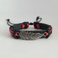Feather Bracelet, Native American Jewelry, Bracelet for Him Her - Red