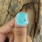 Raw Turquoise Ring, 925 Sterling Silver Ring, Bohemian Ring, Raw Large Stone Ring, Turquoise Ring, Chunky Turquoise Ring, Gift for Her