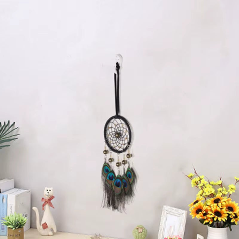 Mini Dream Catcher Car Pendant Wind Chimes Feather Decoration Home Decor & Wall Hanging Adornment