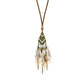 Women Bohemian Ethnic Long Chain Feather Dreamcatcher Skeleton Tassel Pendant Necklace Choker Boho Jewelry Accessories 2021 New