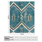 NATIVE AMERICAN 130 YEAR OLD BLANKET - 2021 COLORIZED - BURNT TURQUIOSE Throw Blanket for Winter Anime Designers Kid'S Blankets