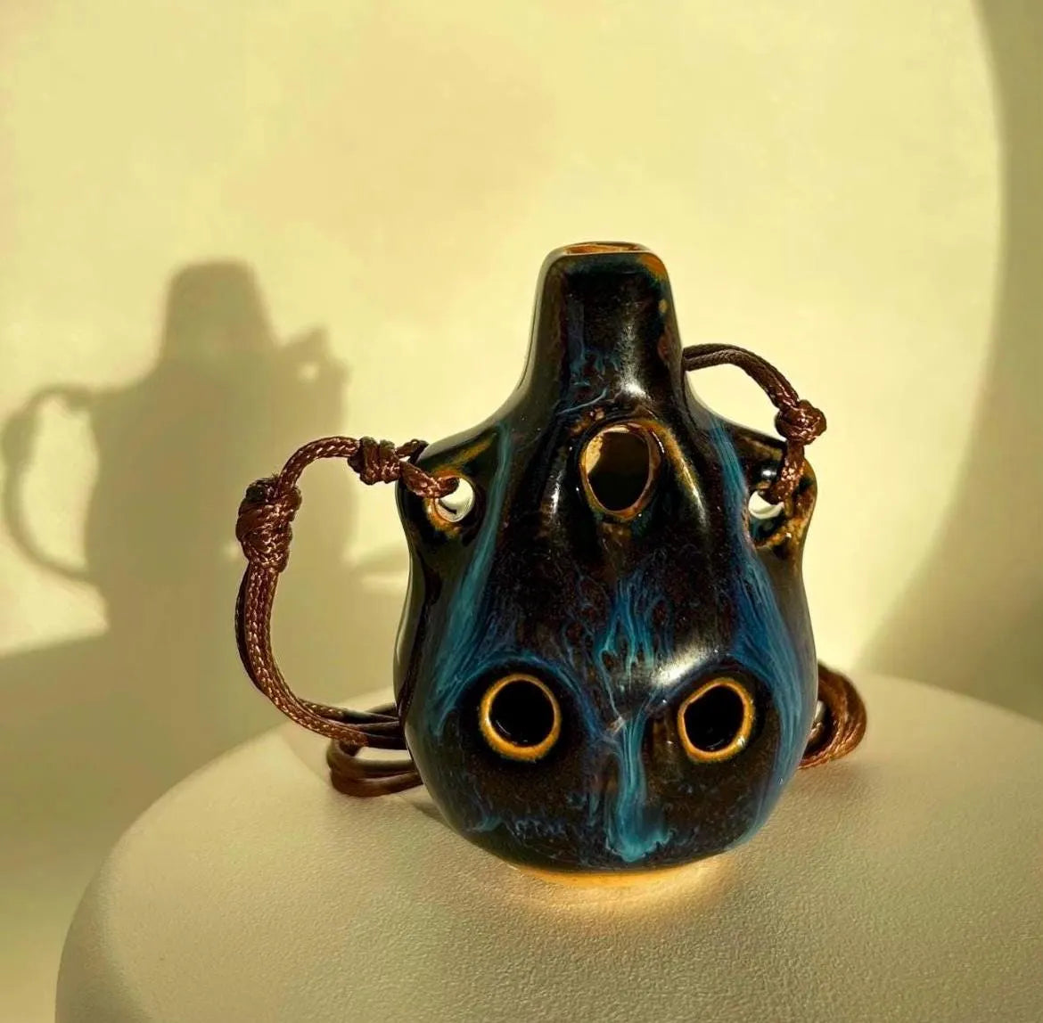 Handmade 6-Hole Ceramic Ocarina Flute, Handcrafted Ceramic Craft Instrument for Music Lovers, Unique Gift, Zelda Flute Gift, Sedona Gift