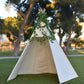 8' Front Open Saguaro Canvas Teepee, Kids/Adult Teepee, Kids Play Tent, Childrens Play House, Tipi,Kids Room Decor