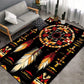 [Vibrant Dreamcatcher Mat] Vibrant Print Native American Dreamcatcher and Feather Design Non-Slip Soft Area Mat |