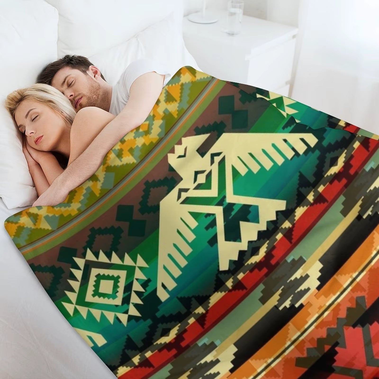 Peyote Visions Native American Pattern Throw Blanket Plush Summer Beddings Decorative Sofa Thermal Blankets
