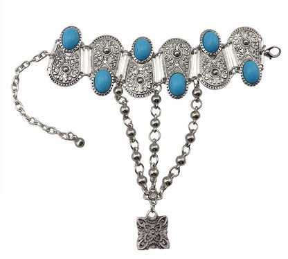 Bohemian Tribal Ethnic Bracelet Indian Vintage Turquoise Gypsy Boho Bangle Festival Travel Women Men Turkish African Jewelry