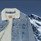Bison Denim Embroidered Sherpa Jacket - Honoring First Nations, Inuit, Native American Cultures