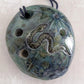 Vintage Artisan-Made 5-Hole Flute, Whistle, Ocarina, Southwest Theme, Snake, Cactus, Footprint