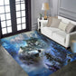 Wolf & Winter Forest Flannel Mat - Non-Slip Machine Washable Rug for Bedroom, Living Room & Bathroom, Cozy Home Decor