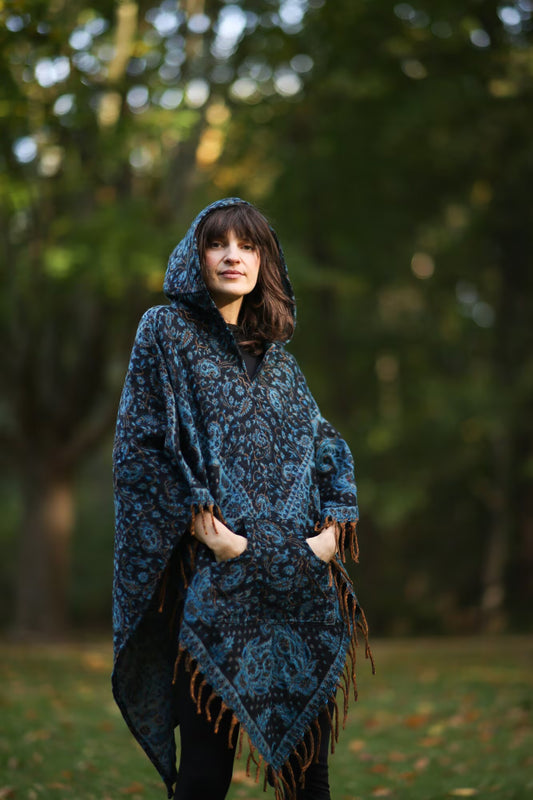 Wool Poncho. Hooded Poncho. Stylish Long Poncho. Unisex. Cape. Cape. Festival. Hippie Poncho.