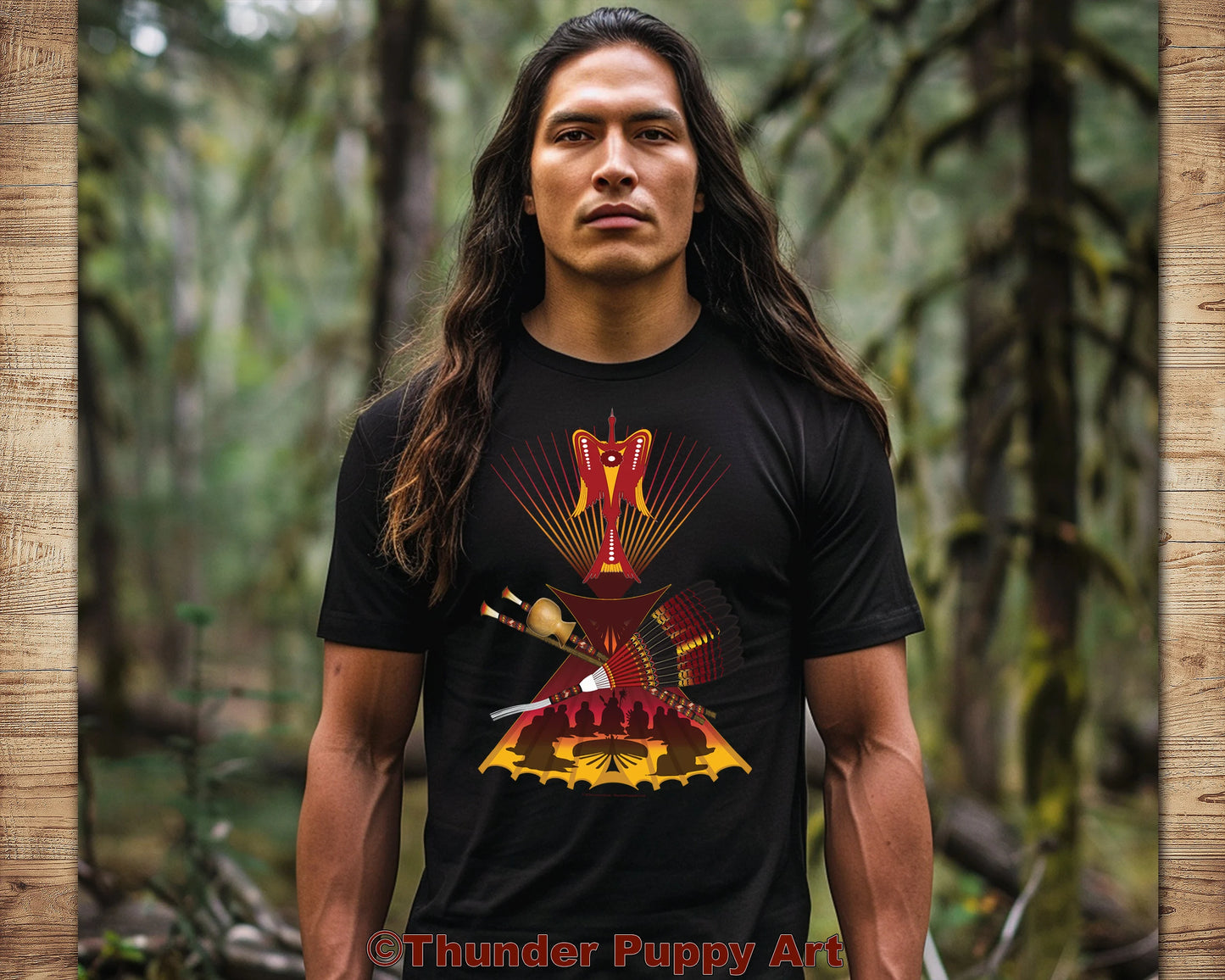 Native American Shirt, Peyote Lodge, Water Bird, Portion Donated, Shamanic Art, Peyote Fan, MMIW, Orange Shirt Day, Unisex Short Sleeve Tee