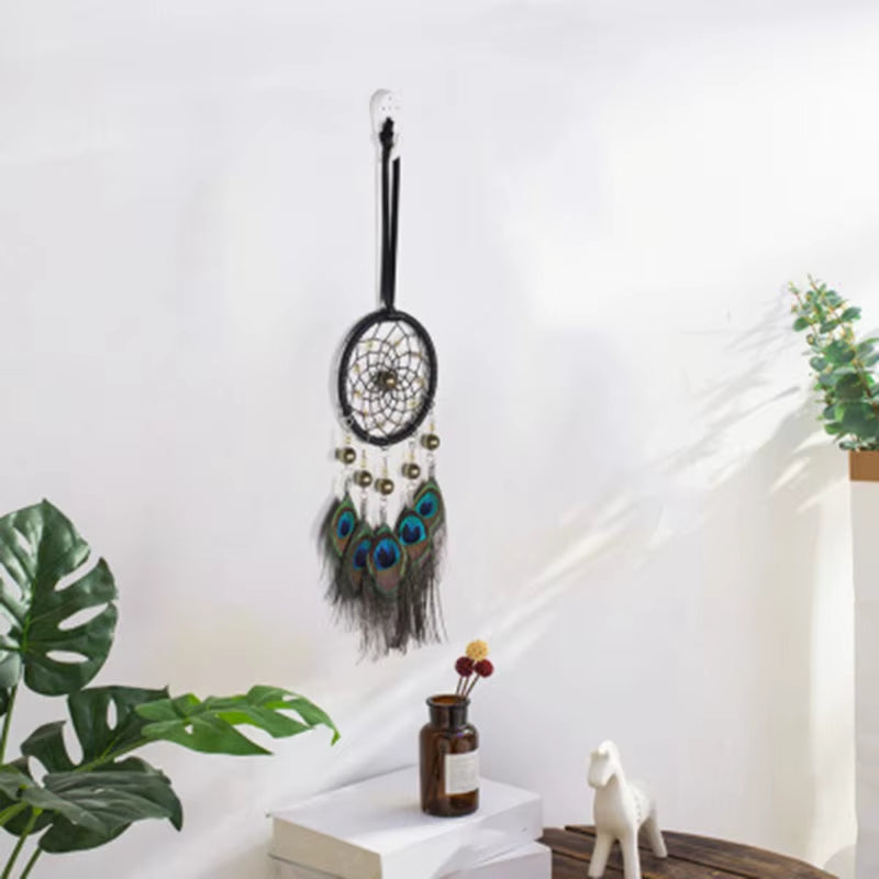 Mini Dream Catcher Car Pendant Wind Chimes Feather Decoration Home Decor & Wall Hanging Adornment