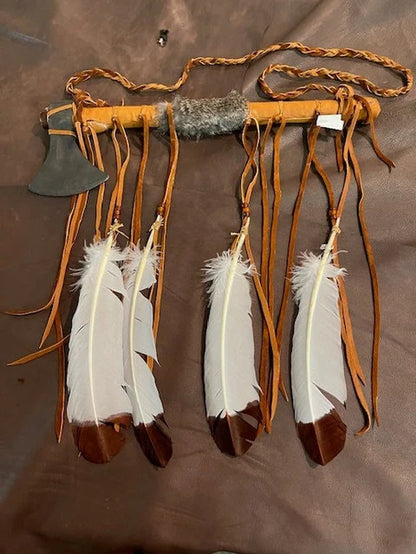 TOMAHAWK AX, Hand Made in the USA, Tomahawk, Decorated Tomahawk, Black Hawk Decoration, Throwing Ax