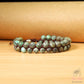 Natural African Turquoise Bracelet - Green Turquoise Stone Braided Bracelet - Green Gemstone Healing Bracelet Gift to Him, Gift to Her