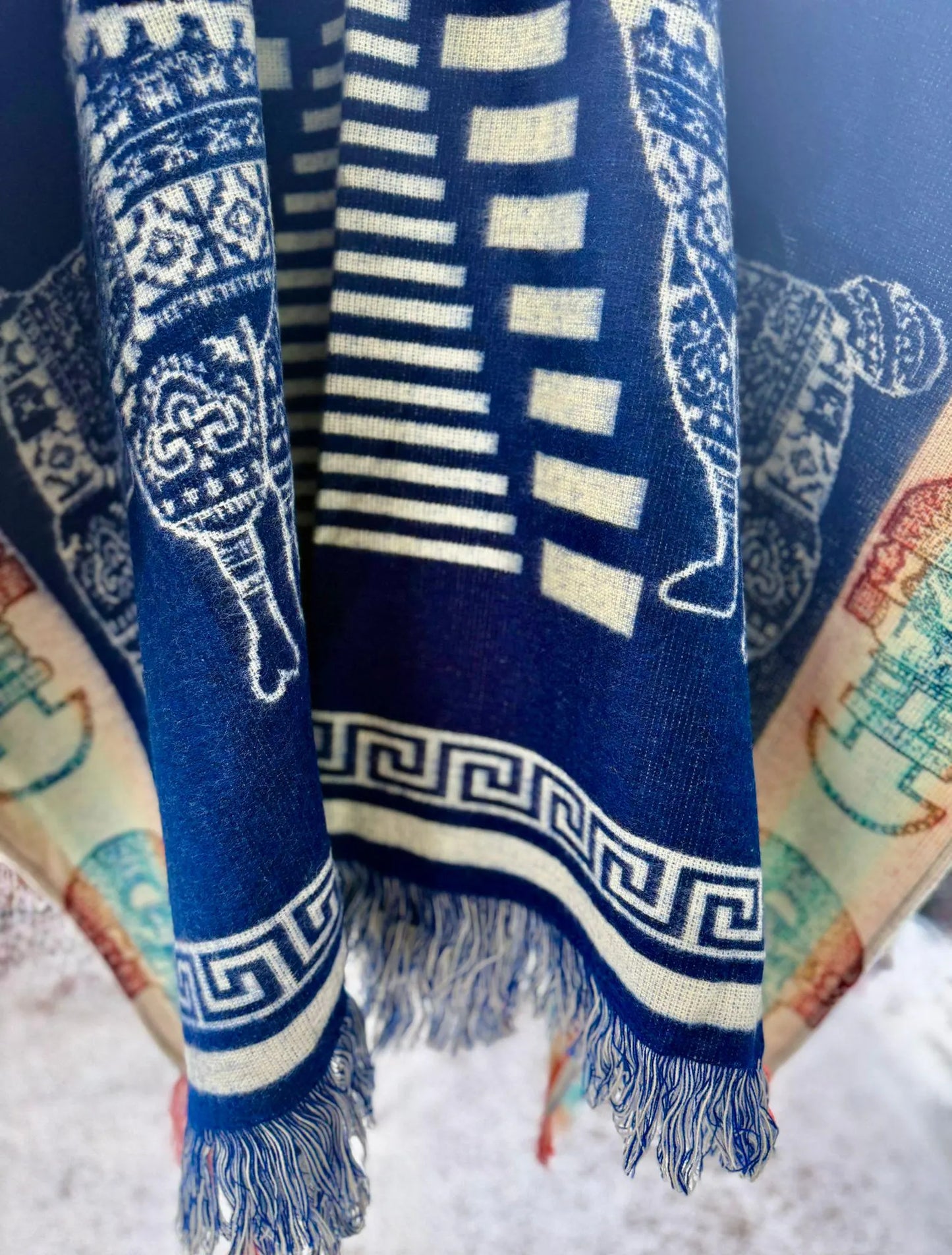 Alpaca Ponchos, Handmade in Ecuador, Andean Clothing, Exclusive Design, Ideal for Gifts, Free Shipping, Native Animal, Ancestral Geometry