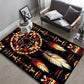 [Vibrant Dreamcatcher Mat] Vibrant Print Native American Dreamcatcher and Feather Design Non-Slip Soft Area Mat |