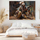 Kneeling Indian Wall Art, Native American Canvas Art, 6 Sizes