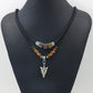 Stacked Artificial Leather Rope Beaded Necklace Men Vintage Layered Tribal Arrow Pendant Necklace for Men Jewelry Collar Hombre