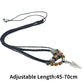 Stacked Artificial Leather Rope Beaded Necklace Men Vintage Layered Tribal Arrow Pendant Necklace for Men Jewelry Collar Hombre