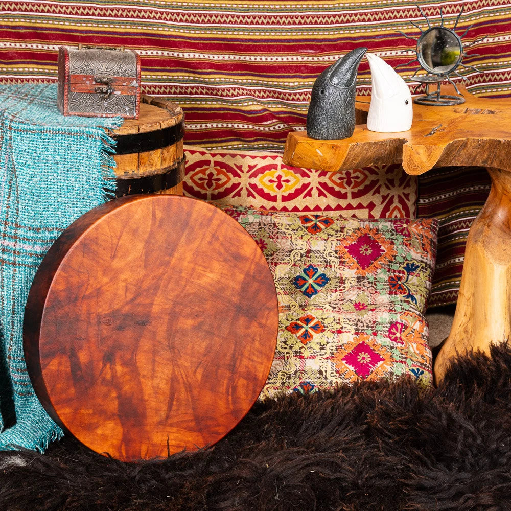 Personal Power Shamanic Drum, Reindeer with Dragonstone Crystal, Custom Made