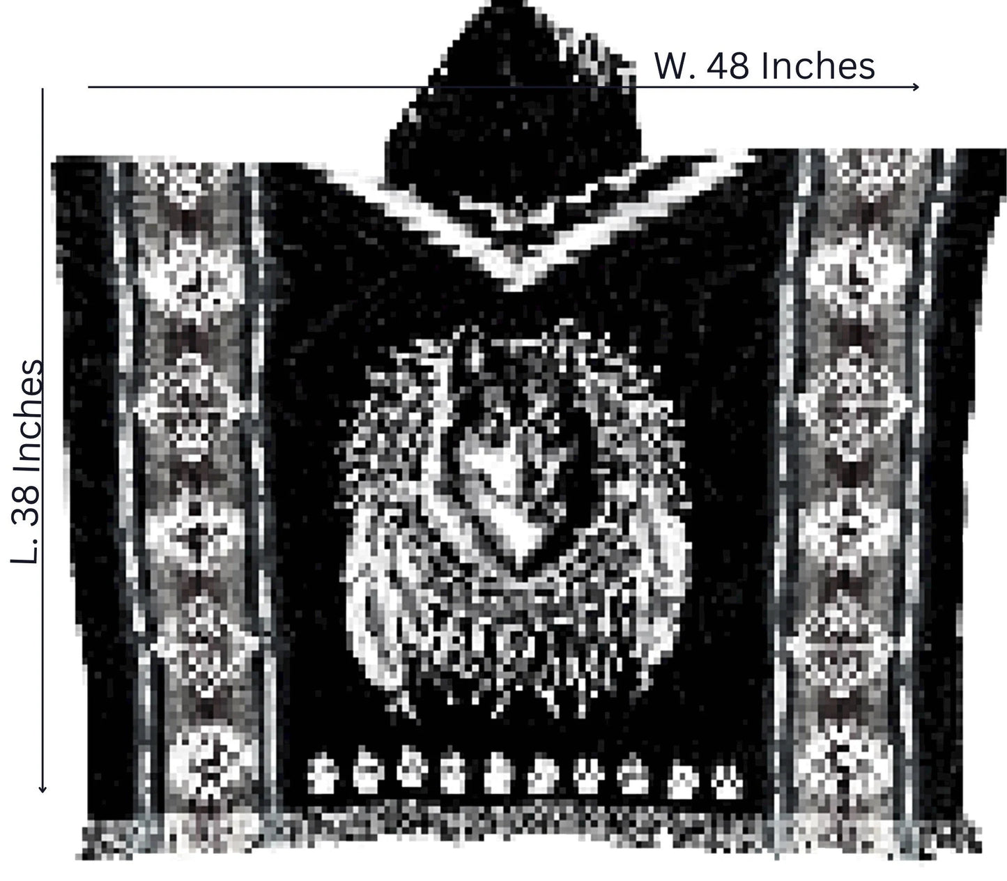 Wise Owl Native Alpaca Poncho | Handmade | Unique Clothing | Christmas Gift Idea|