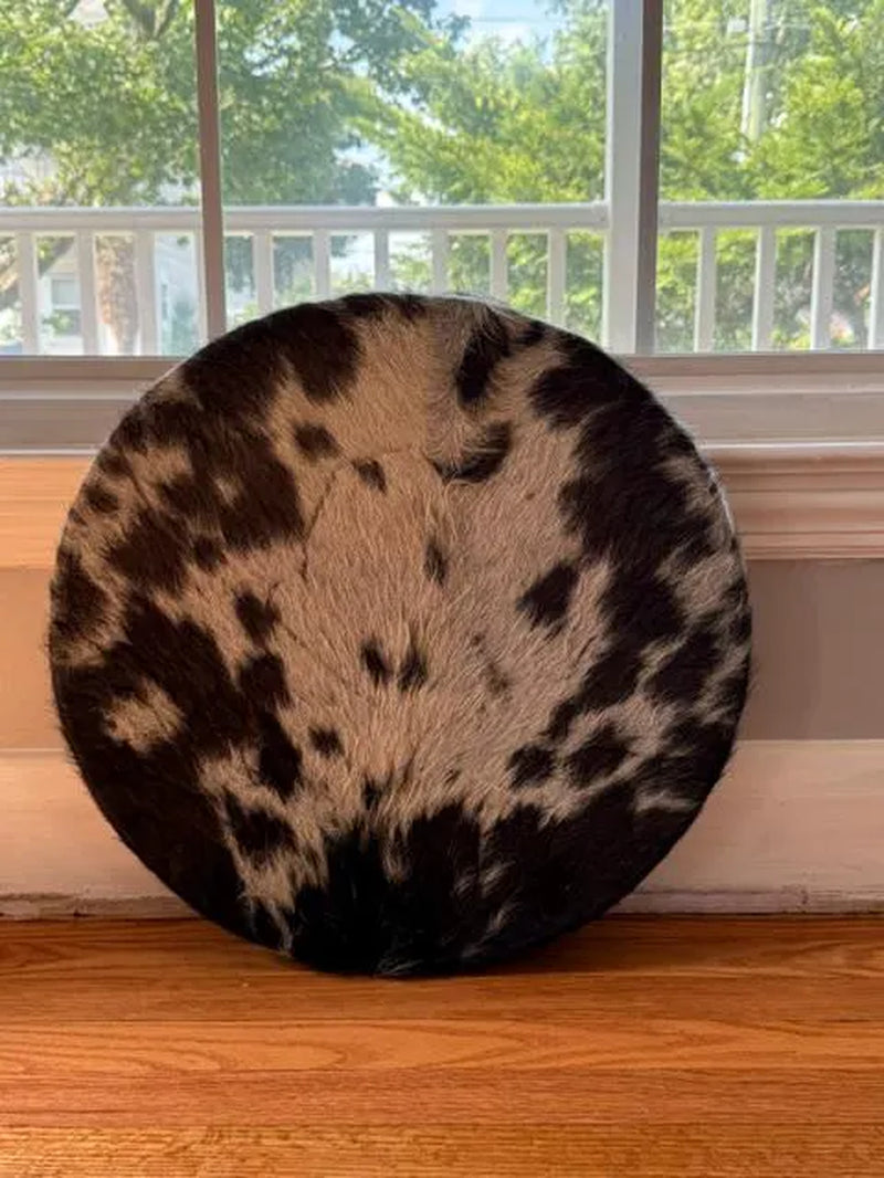 Native American Style Shamanic Drum, Goat Natural Hide with Hair, Cedar Wood Frame
