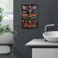 2D Native American Totem Metal Wall Art - Durable Moisture Resistant Sign, Ideal for Garden/Classroom/Studio Decor