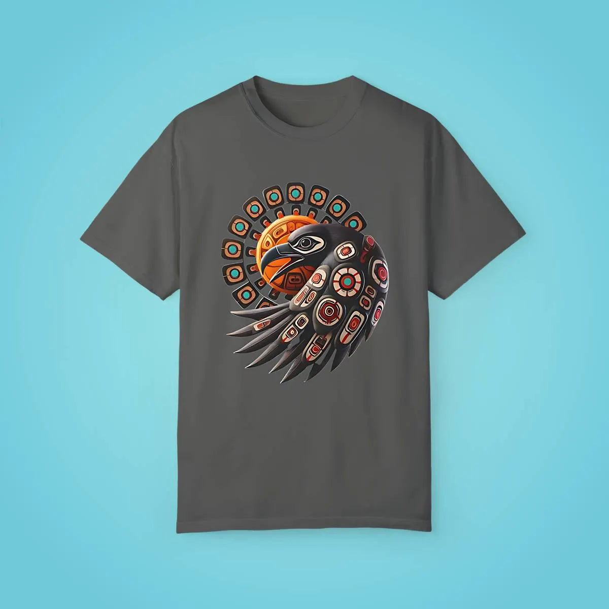 Raven Steals the Sun T-Shirt First Nations PNW Gift Haida Tlingit Salish Pacific Northwest Tribal Unisex Comfort Colors 1717 T-Shirt Crew
