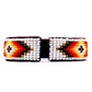 White Beaded Leather Cuff Bracelet: Native Made Jewelry Handcrafted by Indigenous Mayan Artisans