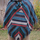 Namaste Aztec Styled Handmade Beautifully Crafted Hippie Comfy One Sized Cozy Baja Poncho Winter/Autumn/Spring Unisex Cotton Pullover.