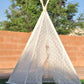 Ruffled Edge Ivory All Lace Kids Teepee, Play Teepee, Lace Teepee, Kids Play Tent, Childrens Play House, Tipi,Kids Room Decor