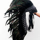 Black Feather Indian Headdress Replica Medium Lenght