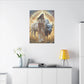 White Buffalo Calf Woman Golden Hour Canvas Wall Art, Sacred White Buffalo Artwork, 7 Sizes