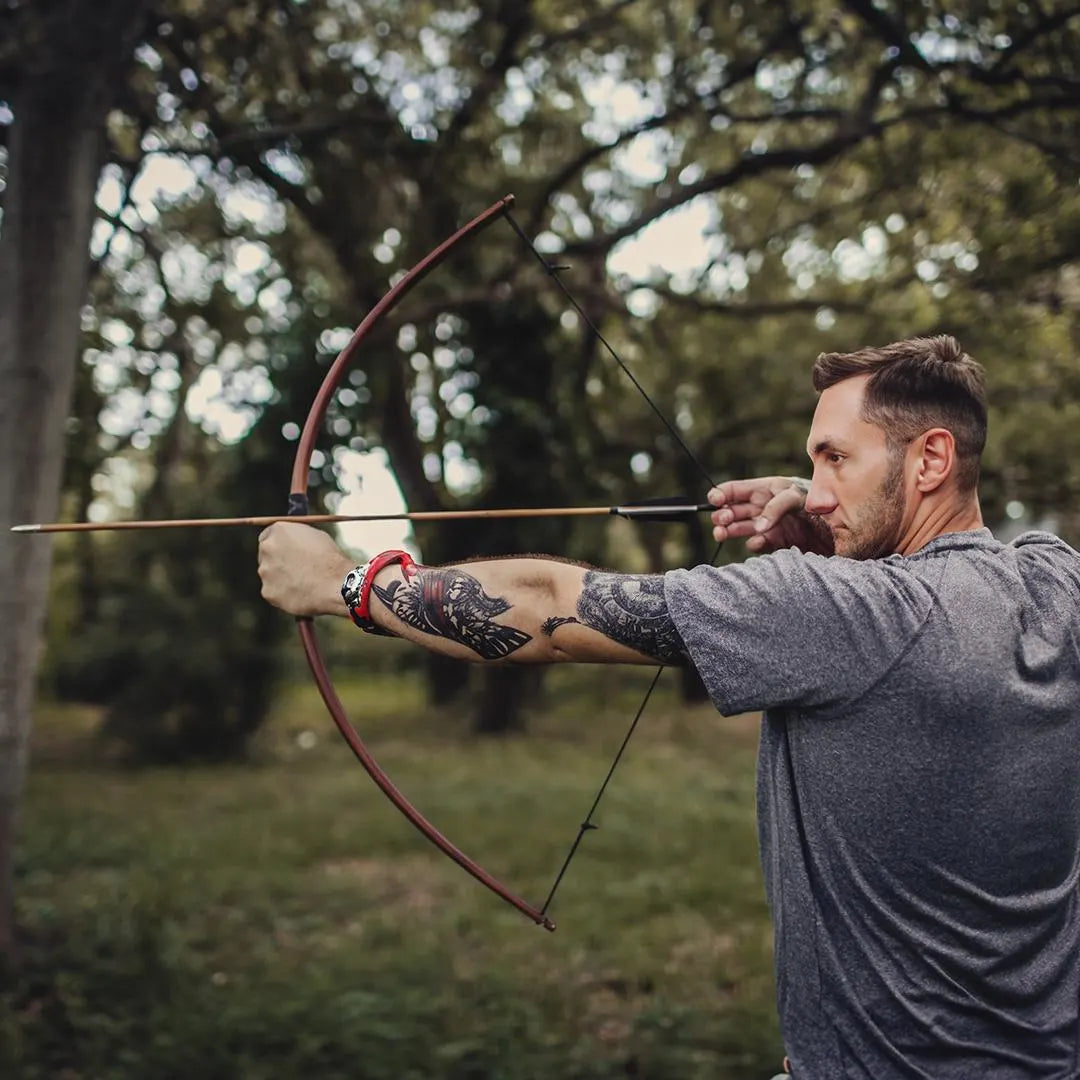 Adult Longbow: 30-35 Lb Draw Weight, Beginner Archery