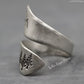 Vintage Rings for Women Men Forest Mountain Nature Landscape Carved Open Adjustable Finger Ring Aesthetics Jewelry Gifts