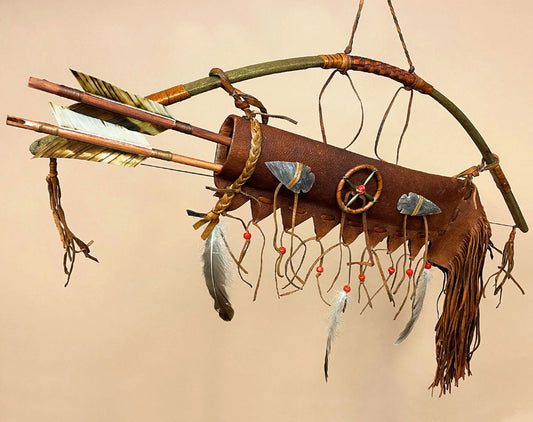 Navajo Deer Skin Bow & Quiver 28" -Scout