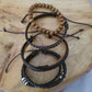 Native American Feather Bracelets, Multilayer Feather Bracelet Set, Adjustable Feather Bracelets for Men Women