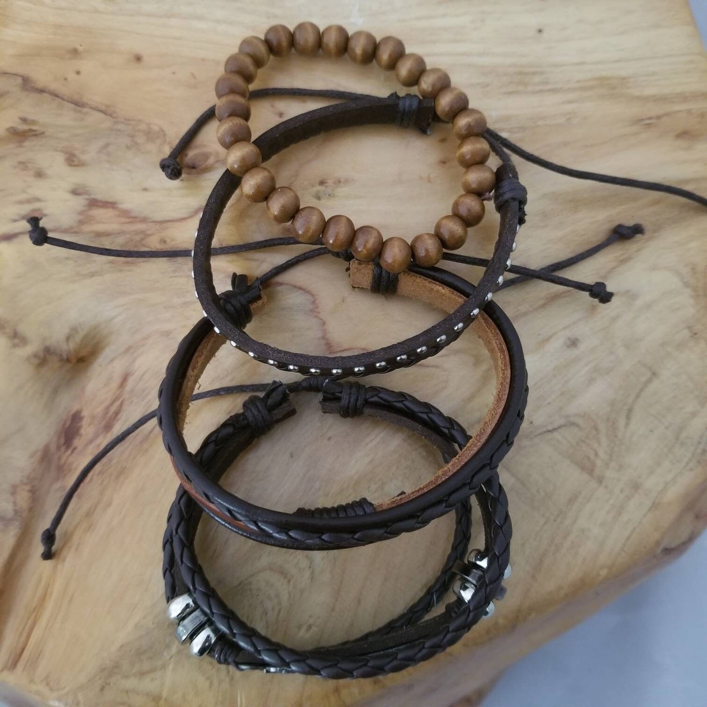 Native American Feather Bracelets, Multilayer Feather Bracelet Set, Adjustable Feather Bracelets for Men Women