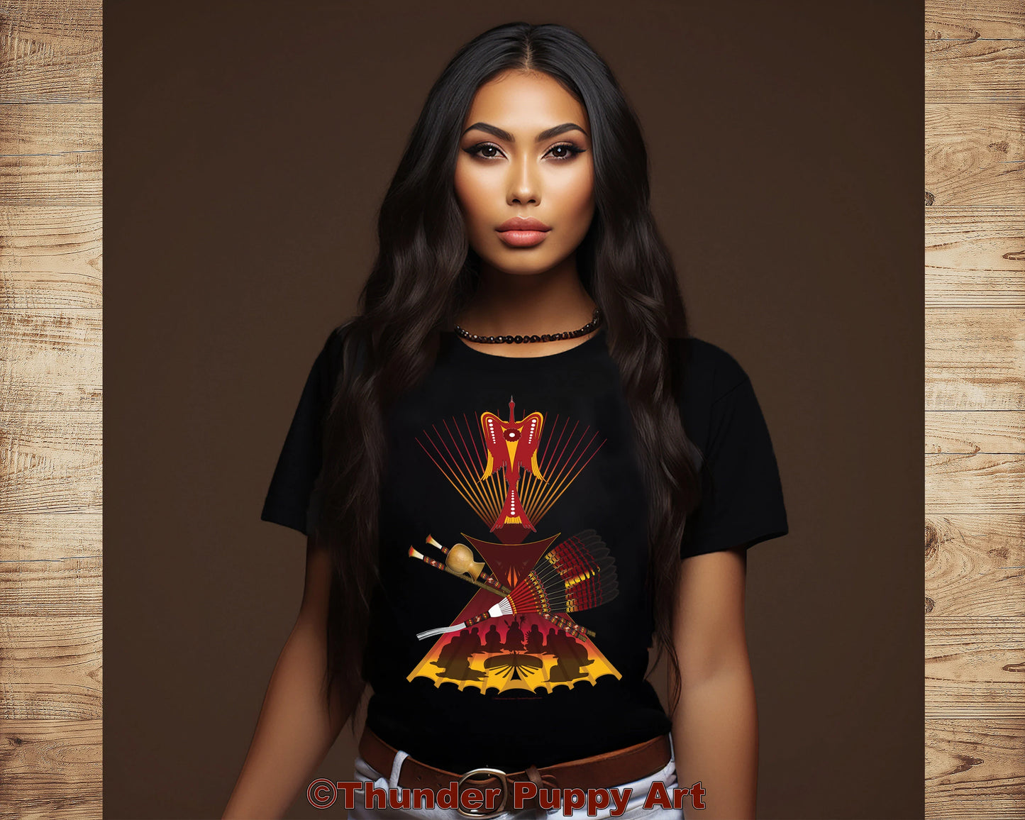 Native American Shirt, Peyote Lodge, Water Bird, Portion Donated, Shamanic Art, Peyote Fan, MMIW, Orange Shirt Day, Unisex Short Sleeve Tee