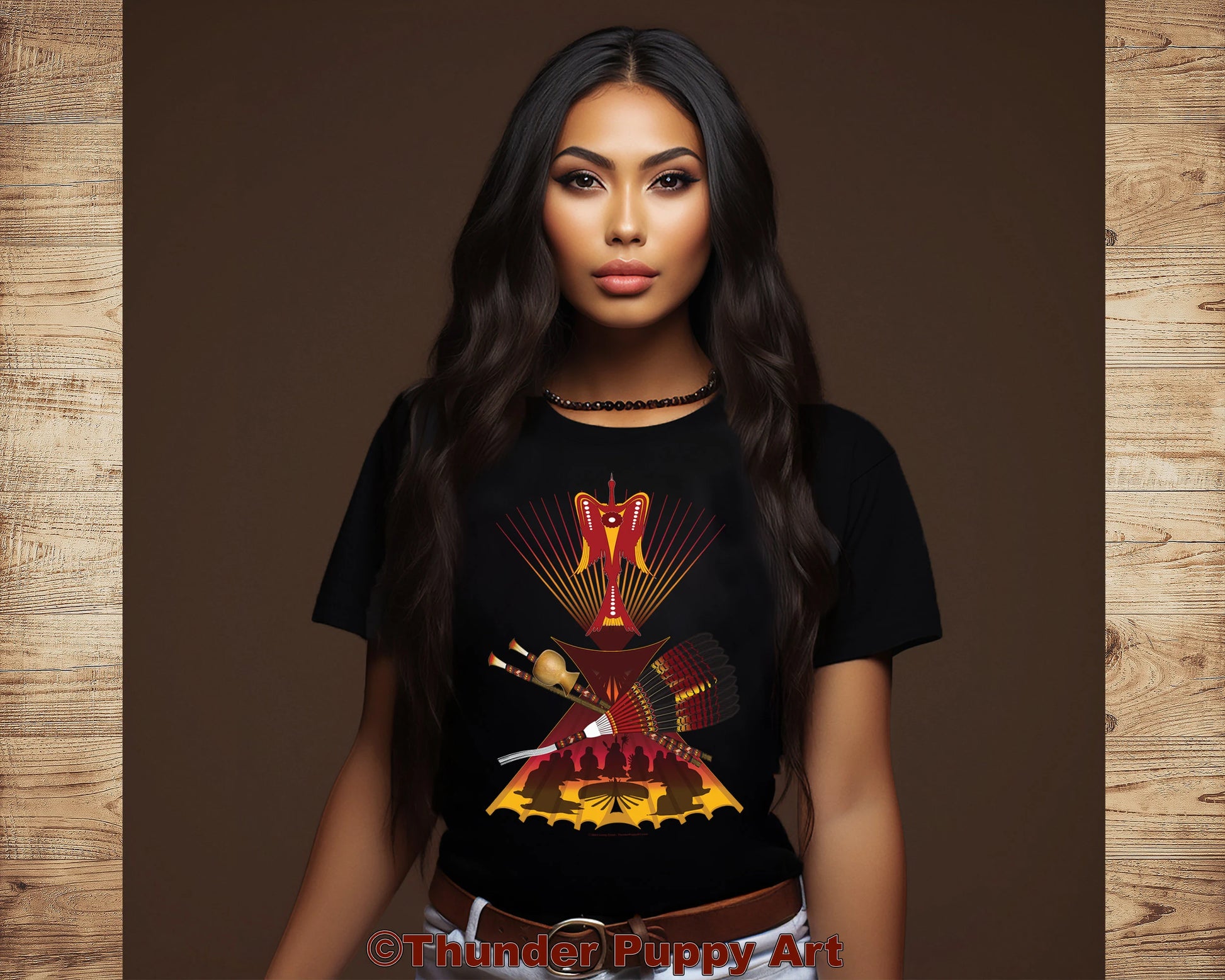 Native American Shirt, Peyote Lodge, Water Bird, Portion Donated, Shamanic Art, Peyote Fan, MMIW, Orange Shirt Day, Unisex Short Sleeve Tee