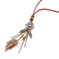 Women Bohemian Ethnic Long Chain Feather Dreamcatcher Skeleton Tassel Pendant Necklace Choker Boho Jewelry Accessories 2021 New