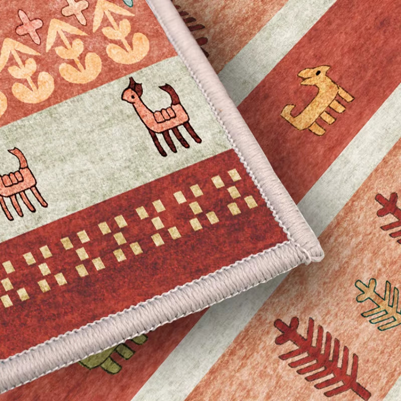 American Moroccan Bedroom Decor Bedside Carpet Washable Carpets for Living Room Nordic Ethnic Lounge Rug Soft Non-Slip Floor Mat