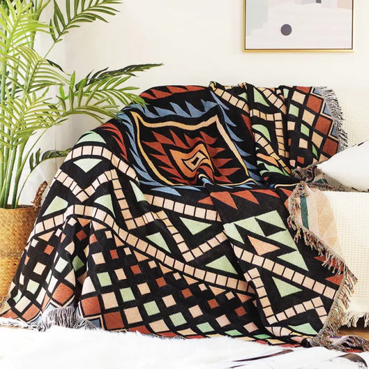 Plaid Blankets Knitted Nordic Sofa Towel Sofa Cover Full Blanket Striped Room Bedside Blanket for Home Decoration Cobertor Manta