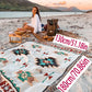 1Pc Durable Vintage Camping Blanket - Perfect for Outdoor Picnics, Tear Resistant Polyester Fiber, Machine Washable