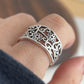 925 Sterling Silver Rings for Women Couple Minimalist Handmade Simple Hollow Flower Ring Fine Jewelry Gift Prevent Allergy