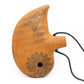 Ceramic Ocarina Journey of an Old Raven. Handmade Clay Flute with an Engraved Drawing of a Flying Raven in a Landscape.