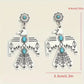 Retro Bohemian Eagle Totem Turquoise Pendant Ladies' Earrings Perfect for Parties and Vacations