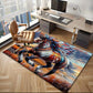 Native American Horse Spirit Rug Living Room Centerpieces Cultural Inspired Carpet anti Slip Carpet Can Be Machine Washed