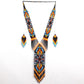 Handmade Beaded Necklace with Matching Earrings