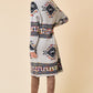 Boho Aztec Tribal Cowichan Southwestern Knit Long Cardigan Sweater Duster Coat Top Western Fall Winter Women'S Outerwear